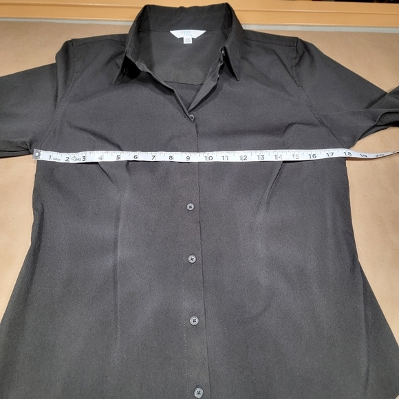 Time and Tru Size S Black Button Down Long Sleeve Shirt, Excellent Used Cond. - Picture 8 of 13